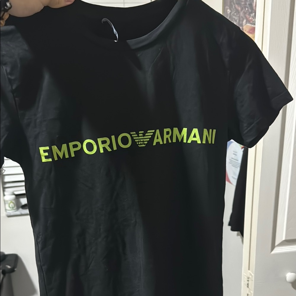 Emporio Armani Black Short Sleeve Tee Crew Neck